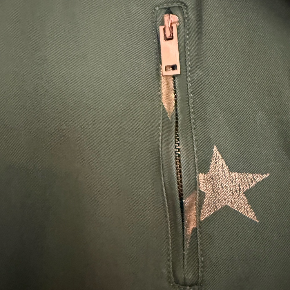 Romeo & Juliet Couture Green Utility Jacket with Gold Stars - Picture 5 of 5
